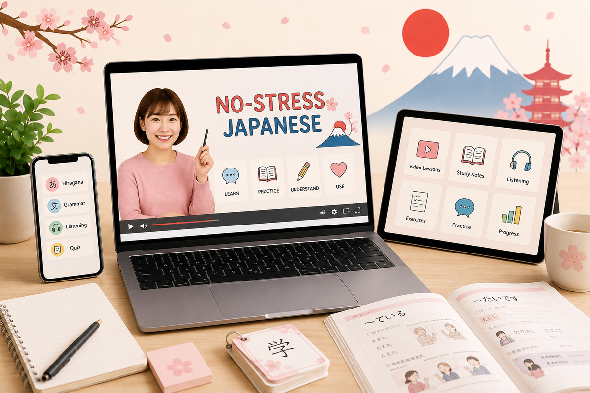 No-Stress Japanese Digital Courses — Coming Soon